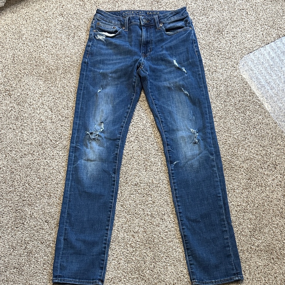 American Eagle Outfitters Men's 30x34 Dark Blue Skinny Jeans